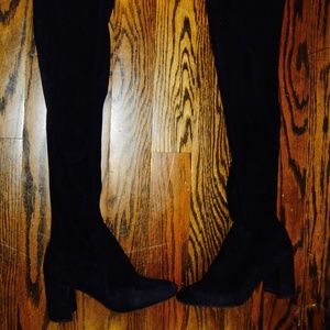 Black Thigh-High Boots